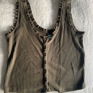 Wild Fable Olive green crop tank size small